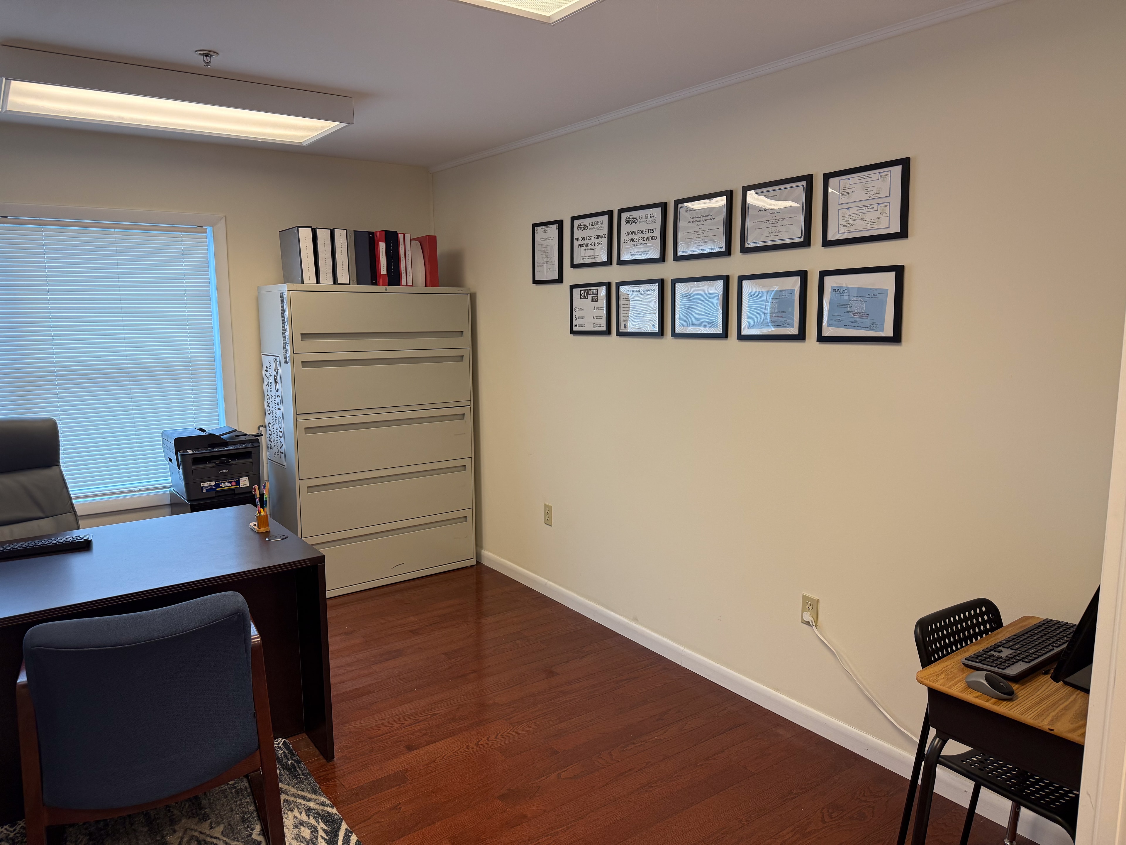 Global Driving School office interior