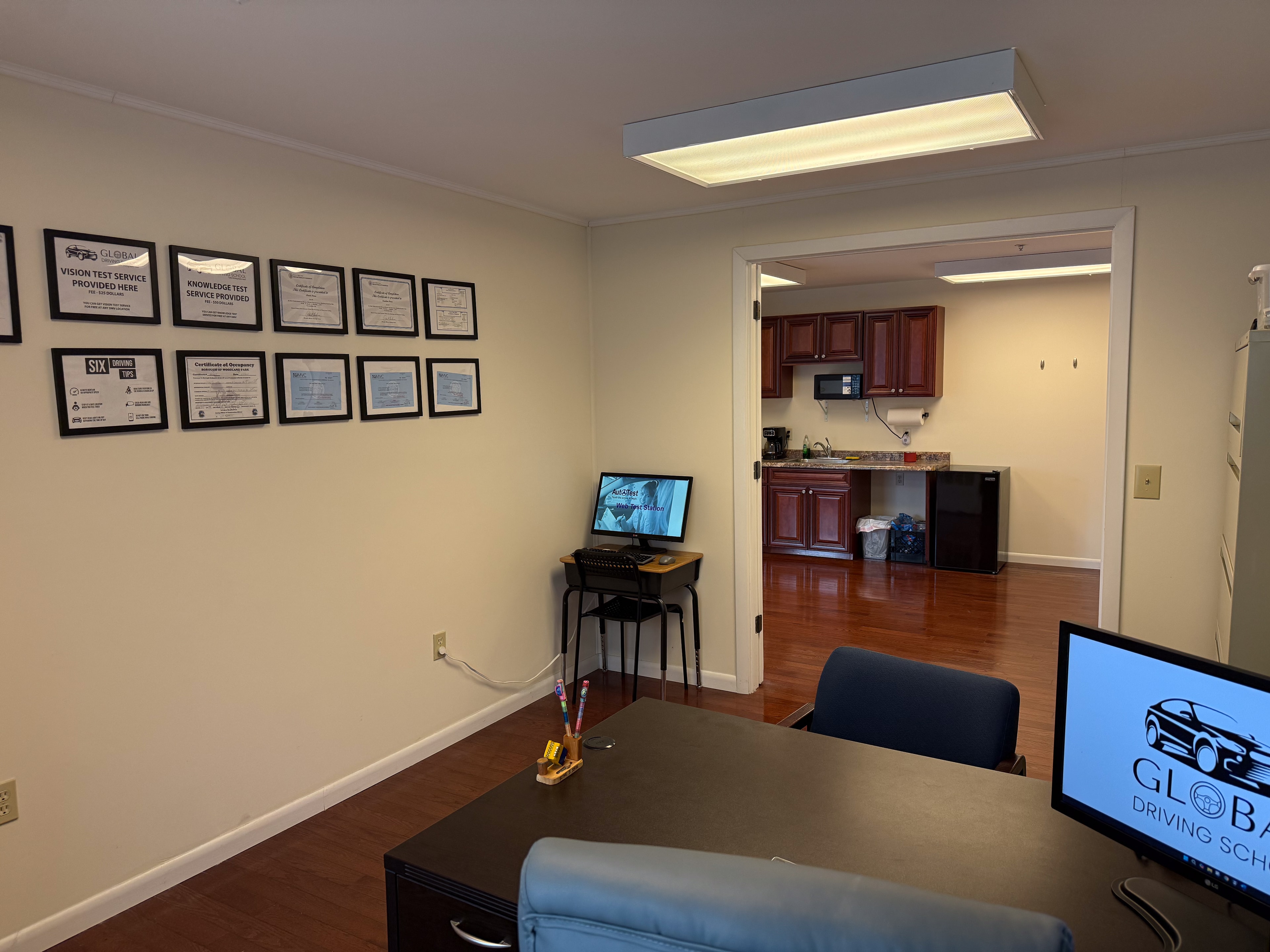 Global Driving School office interior